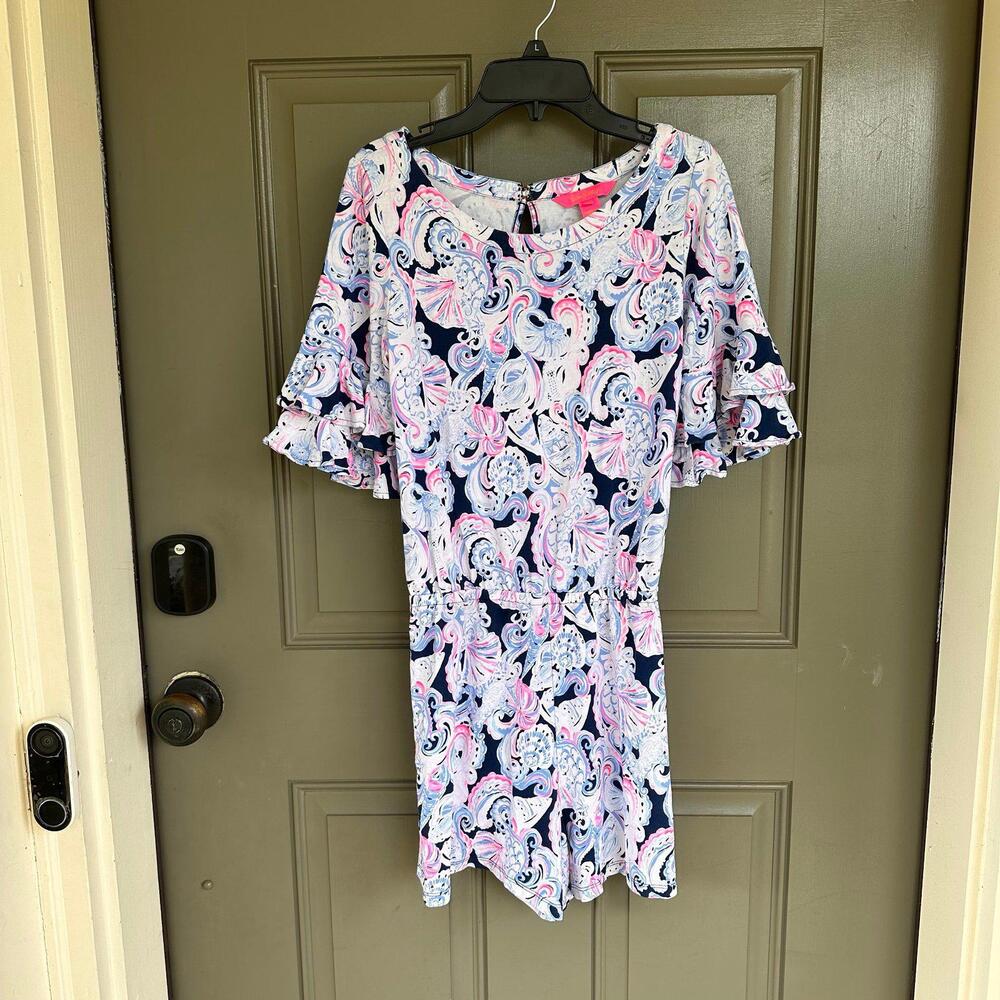 Lilly Pulitzer‎ Lula Romper in High Tide Navy It's For Shore Small